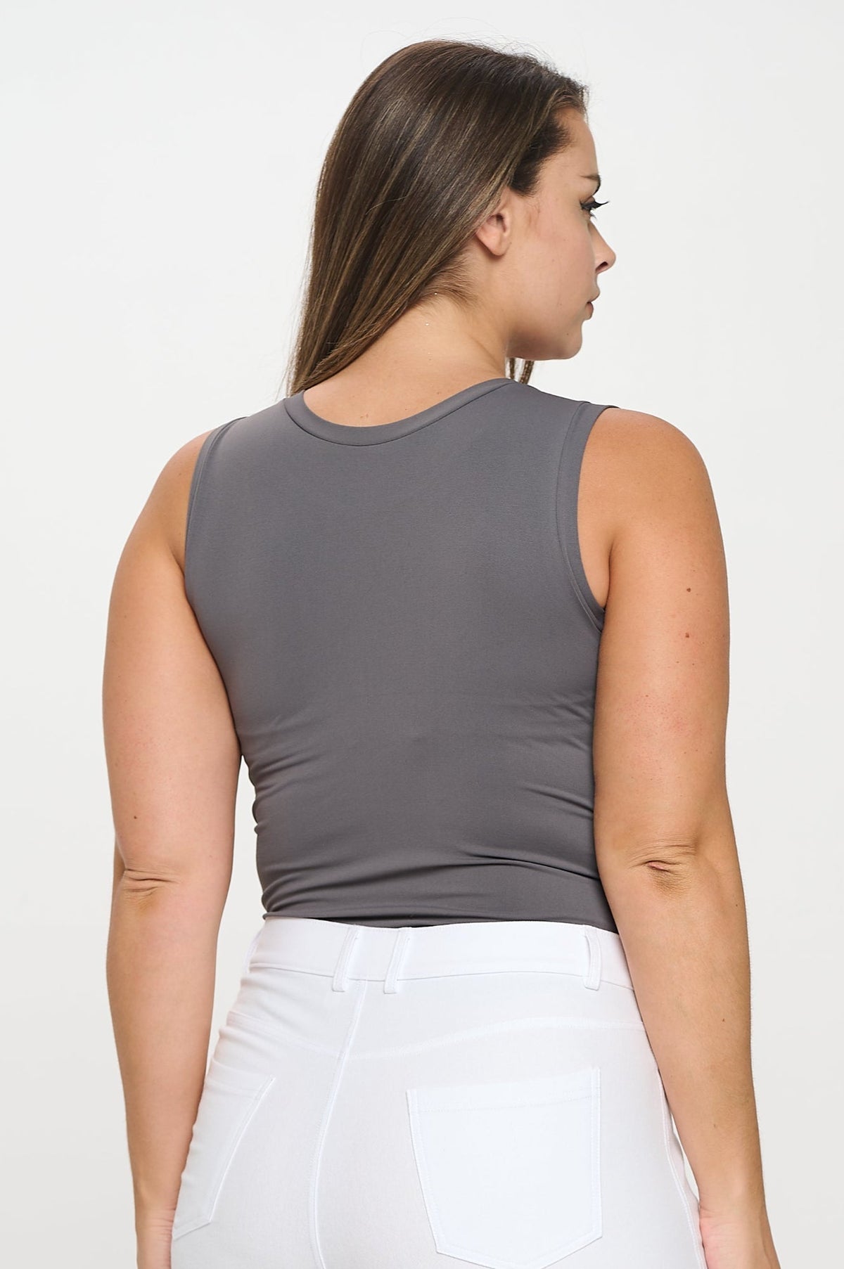 Women’s Reversible High-Low Neckline Seamless Tank