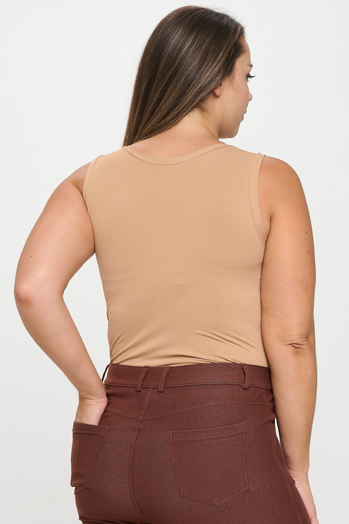 Women’s Reversible High-Low Neckline Seamless Tank