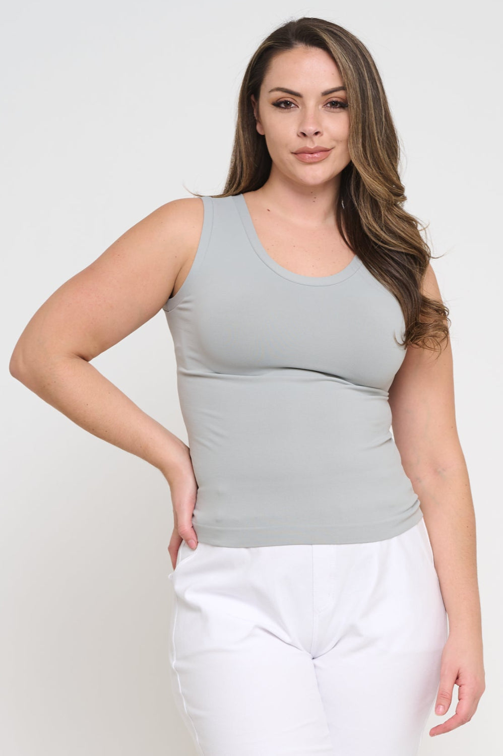 Women’s Reversible High-Low Neckline Seamless Tank