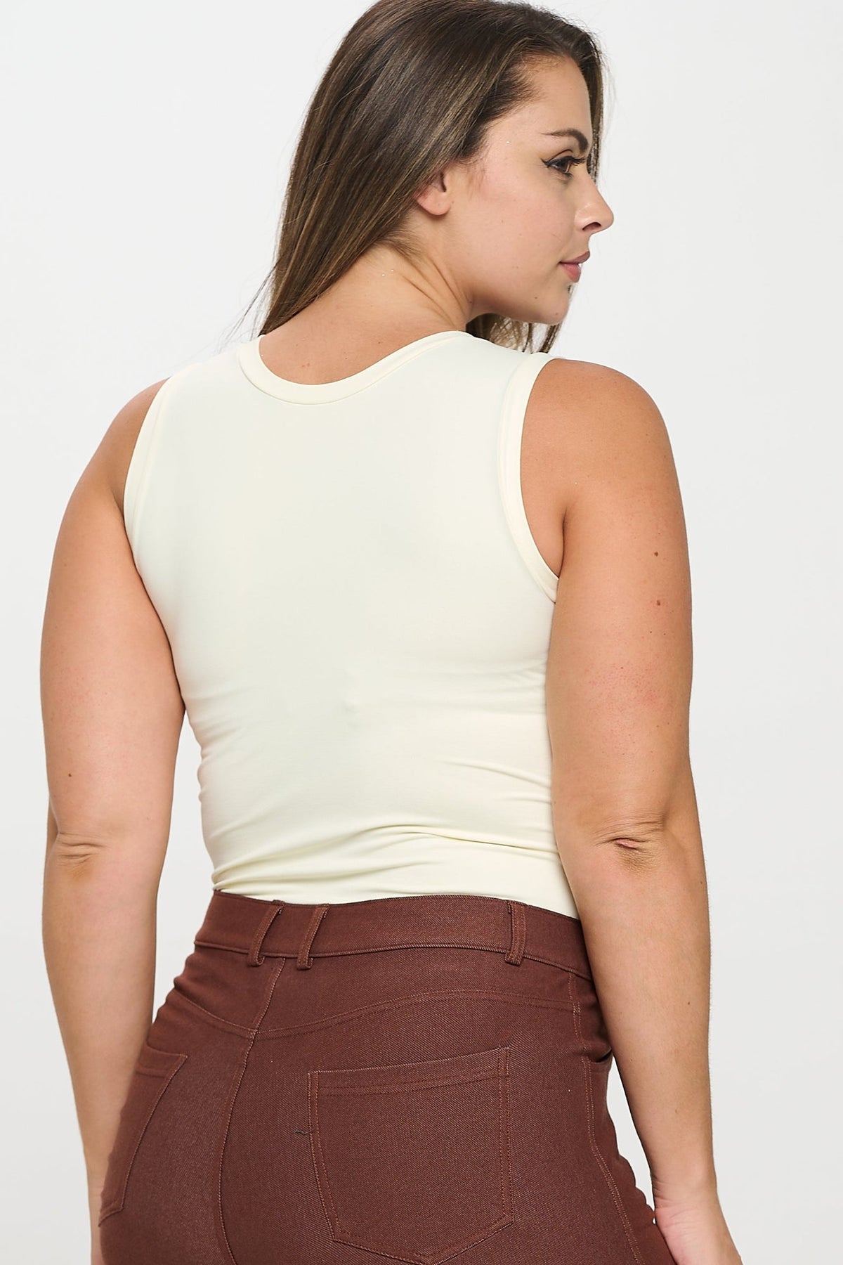 Women’s Reversible High-Low Neckline Seamless Tank
