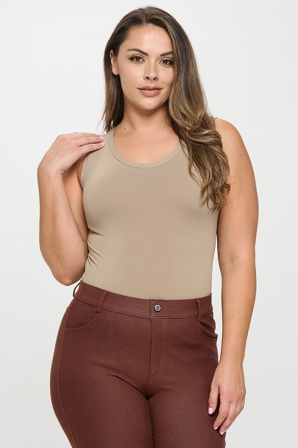 Women’s Reversible High-Low Neckline Seamless Tank