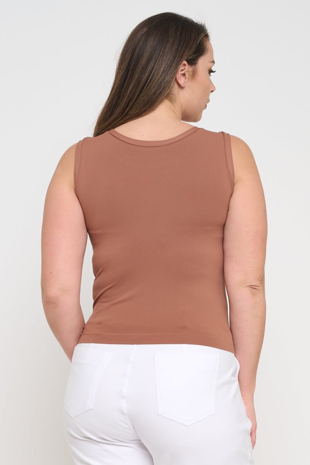Women’s Reversible High-Low Neckline Seamless Tank