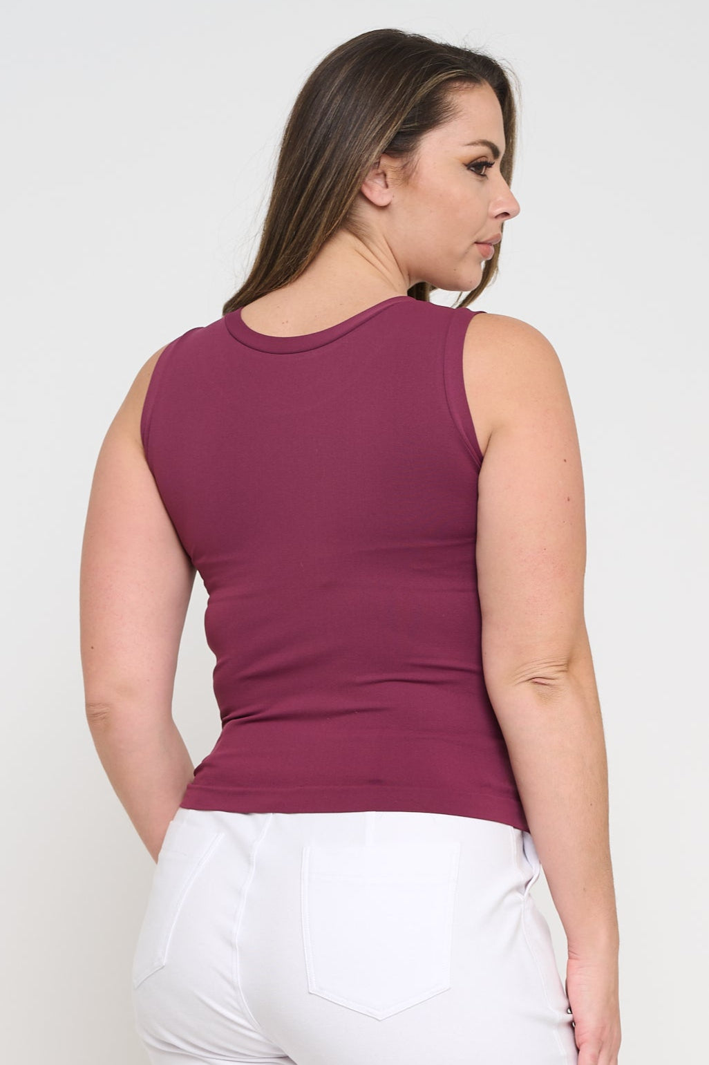 Women’s Reversible High-Low Neckline Seamless Tank