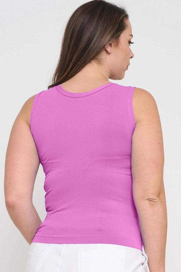 Women’s Reversible High-Low Neckline Seamless Tank