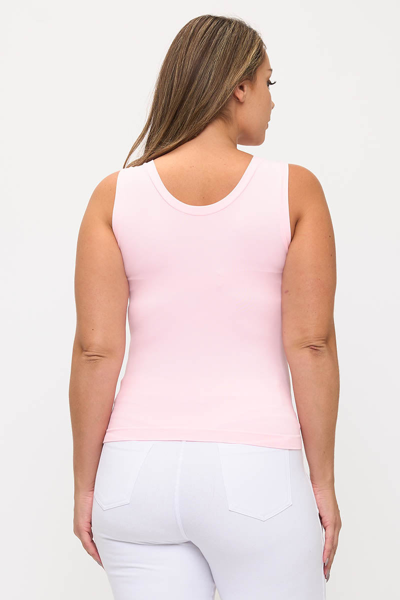 Women’s Reversible High-Low Neckline Seamless Tank