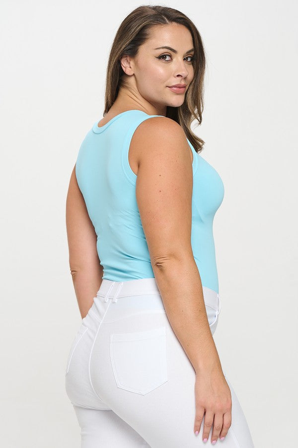 Women’s Reversible High-Low Neckline Seamless Tank