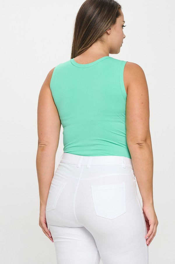Women’s Reversible High-Low Neckline Seamless Tank