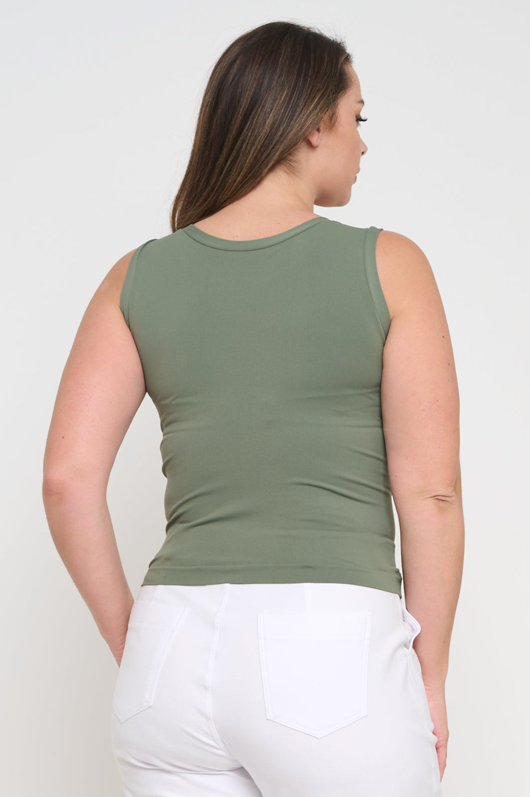 Women’s Reversible High-Low Neckline Seamless Tank
