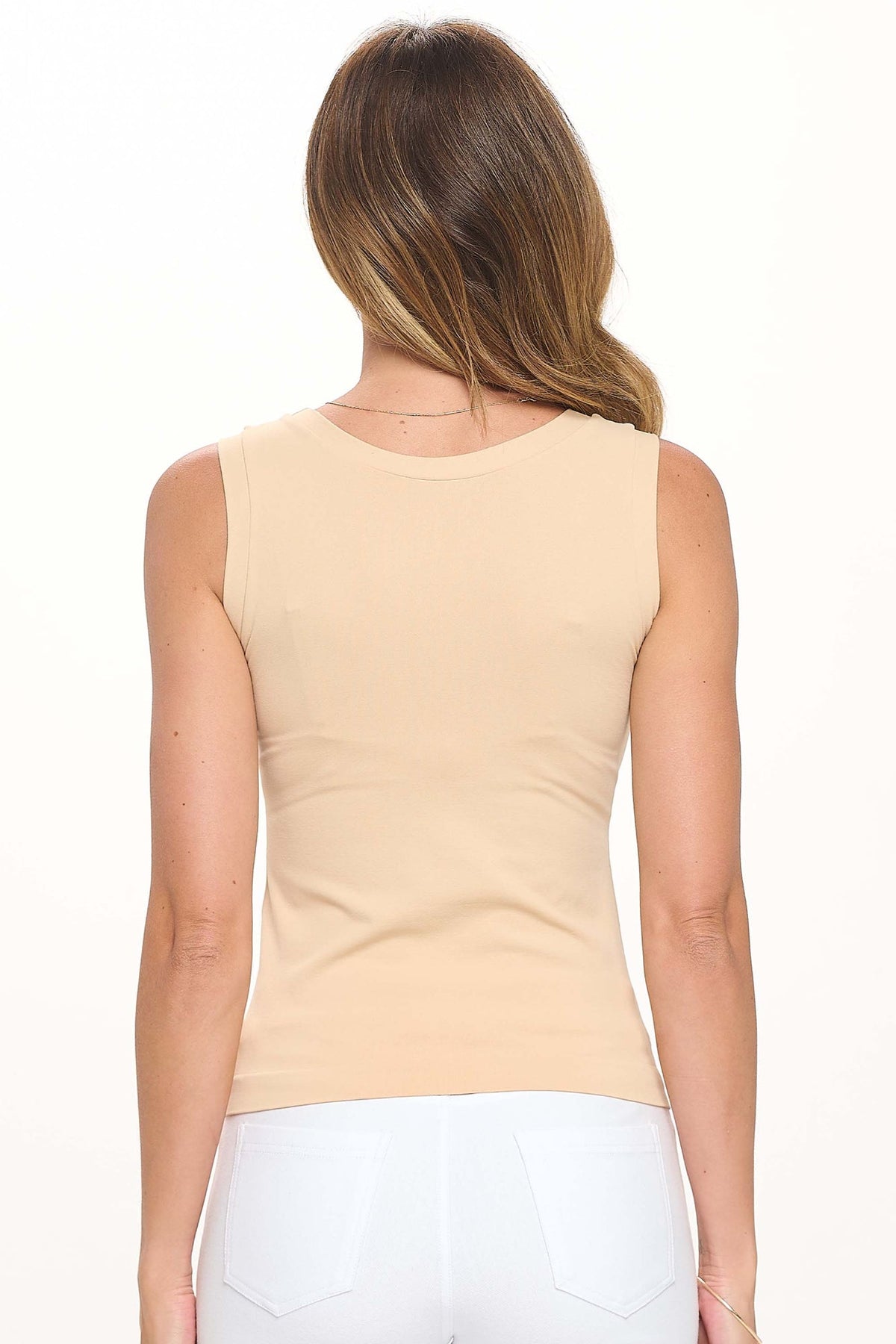 Women’s Reversible High-Low Neckline Seamless Tank