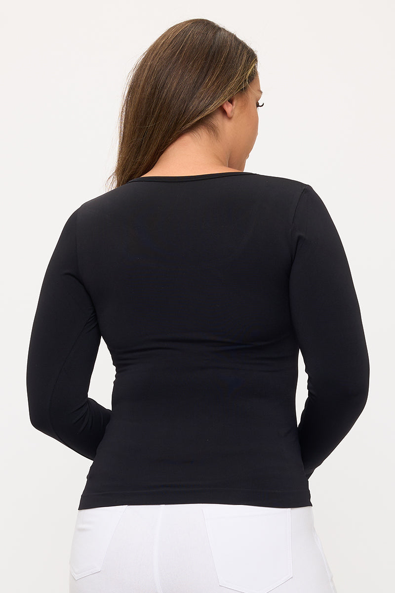 Sculpted Chic Seamless Long Sleeve Top