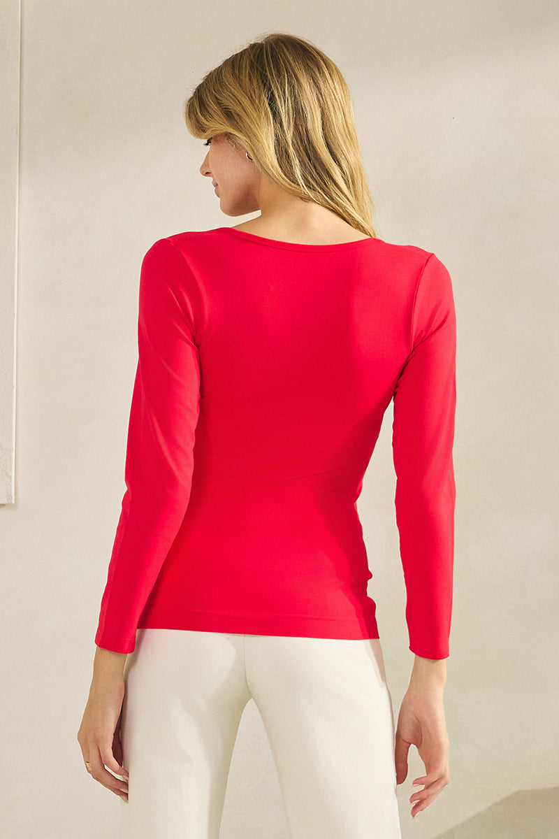 Sculpted Chic Seamless Long Sleeve Top