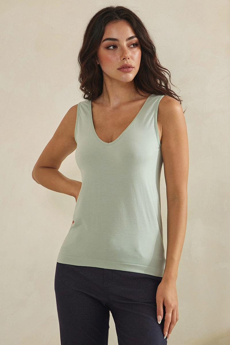 Reversible U-V Neckline Modal Tank Top