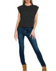 Crewneck Sleeveless Sweater (bk)