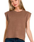 Crewneck Sleeveless Sweater (br )