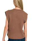 Crewneck Sleeveless Sweater (br )