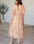 Trusting My Intuition Balloon Sleeve Dress in Camel