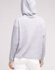 Hooded Brushed Melange Hacci Sweater