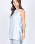 Linen Tunic in Ice Blue