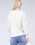 Brushed Melange Hacci Oversized Sweater