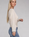 Viscose Cross Wrap Pullover Sweater