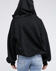 Stitch Detailed Elastic Hem Hoodie