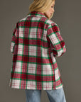 Red, Green & White Plaid Jacket