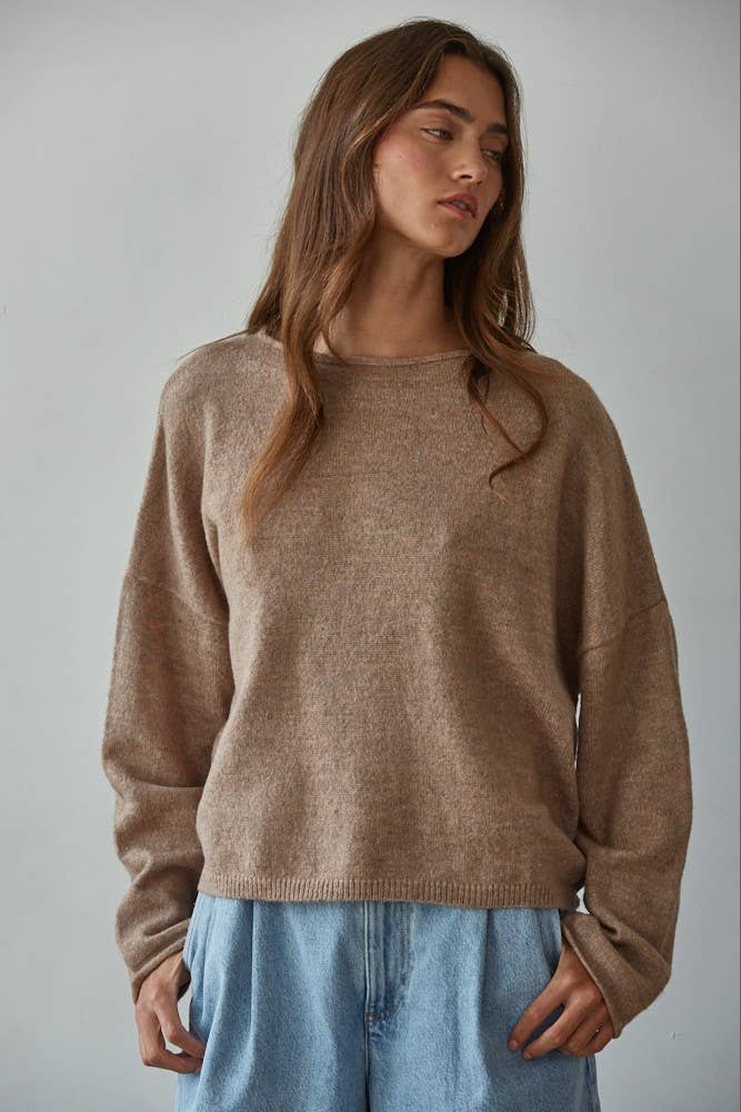 Mocha Brown Cozy Knit Sweater 🤎☕️