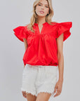 Flutter Sleeve Blouse