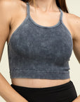 Washed Ribbed Seamless Cropped Cami Top