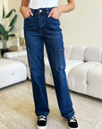 Judy Blue Full Size High Waist Straight Cargo Jeans