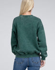 Acid Wash Fleece Oversized Pullover