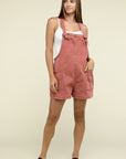 Washed Knot Strap Romper