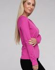 Viscose Round Neck Basic Sweater