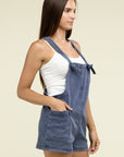 Washed Knot Strap Romper