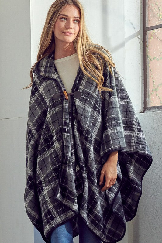 Plaid Poncho