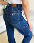 Judy Blue Full Size High Waist Straight Cargo Jeans