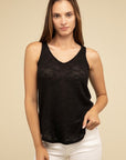 V Neck Sleeveless Cami Top