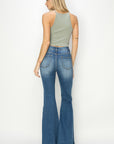 High Rise Front Seam Detailed Flare Jeans