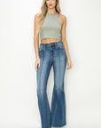 High Rise Front Seam Detailed Flare Jeans