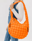 Lavender Quilted Hobo Tote Bag