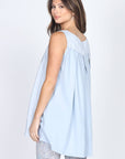 Linen Tunic in Ice Blue