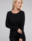 Viscose Round Neck Basic Sweater