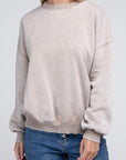 Acid Wash Fleece Oversized Pullover