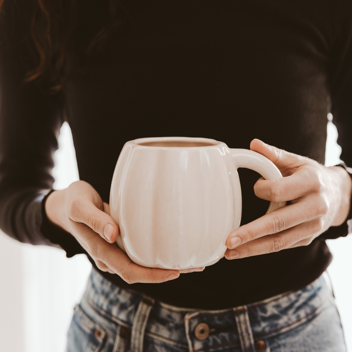 Cream Pumpkin Mug 🤍🎃☕
