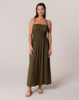 Square Neck Ruffle Maxi Dress