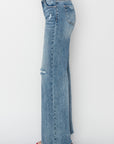 High Waist Distressed Wide Leg Jeans