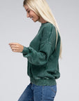 Acid Wash Fleece Oversized Pullover