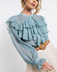 Chiffon Ruffle Blouse (B)