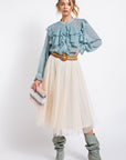 Chiffon Ruffle Blouse (B)