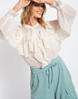 Chiffon Ruffle Blouse (C)